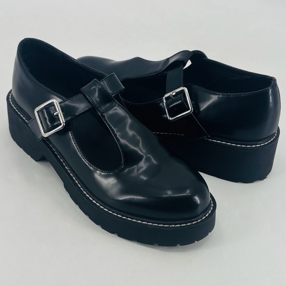 Madden Girl Crate Academia Punk Goth Chunky Lug Sole Platform Mary Jane Shoes
